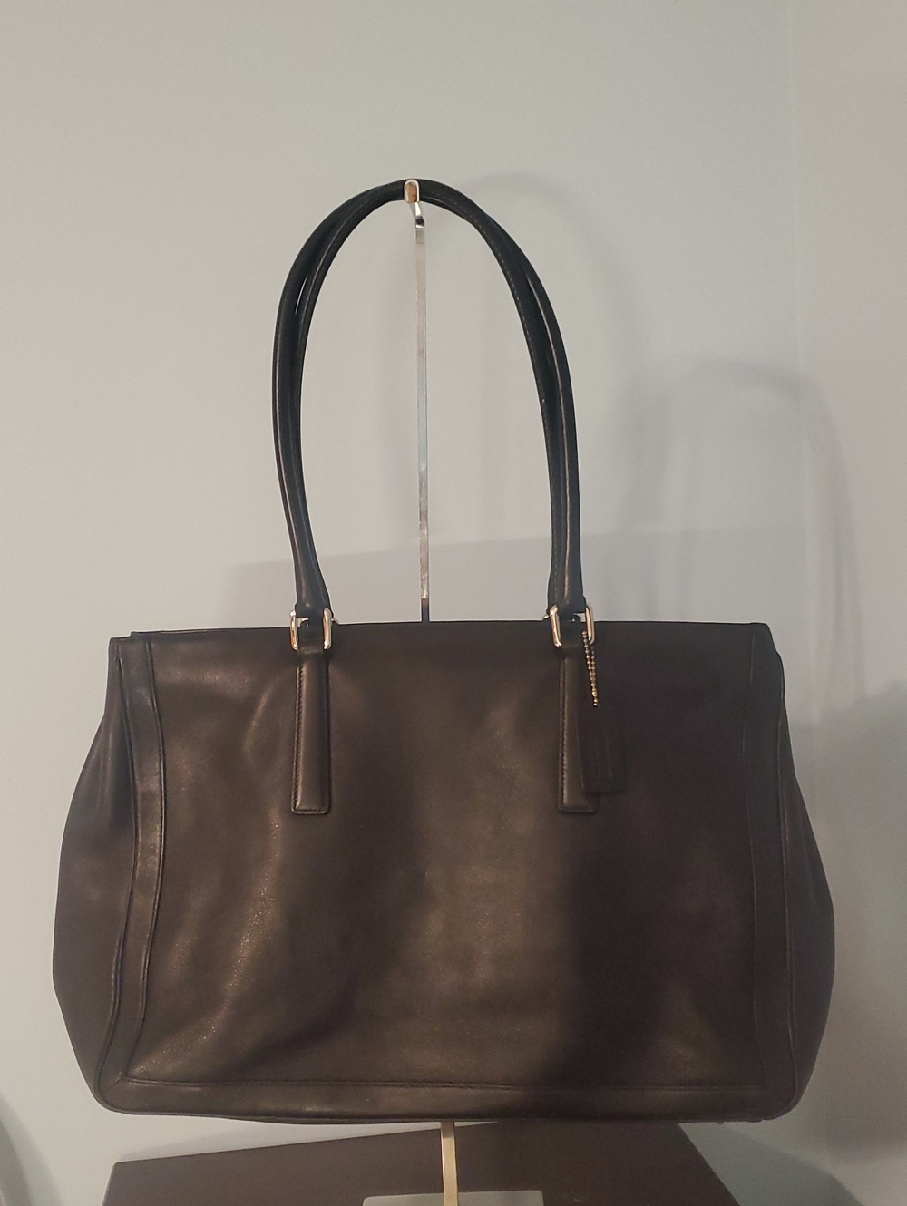 Coach Black Leather Shoulder Tote
